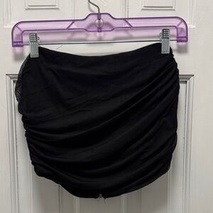 Strapless corset top with zipper and boning